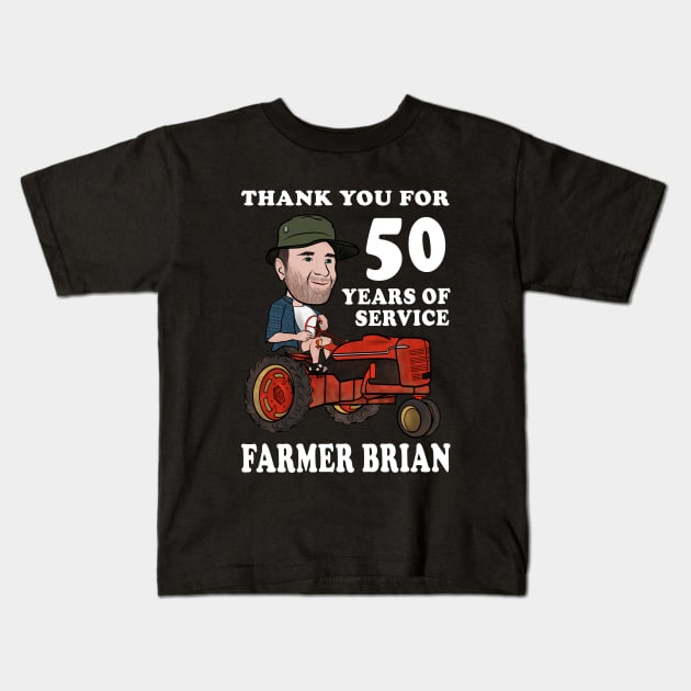 Farmer Brian Kids T-Shirt by Daburninator22